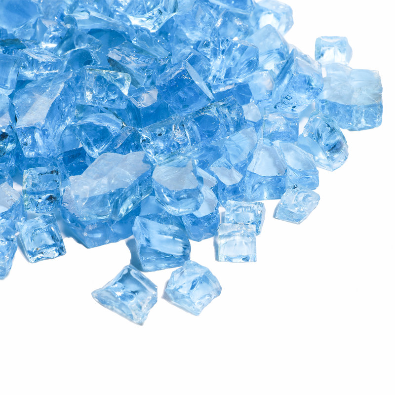 Verre de foyer, Bleu lac