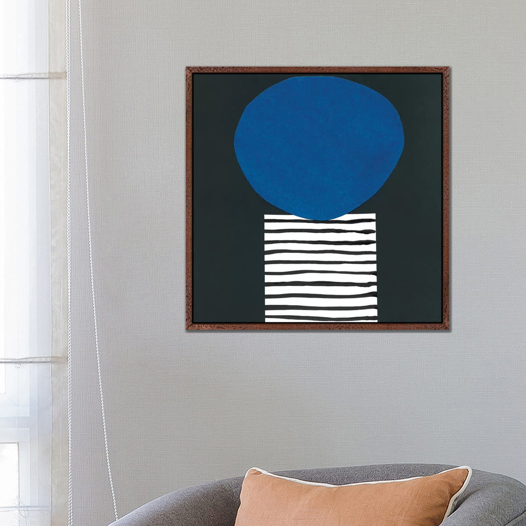 Memphis In Blue V von Renée Stramel - Galerie-verpackte Leinwand Giclée auf Leinwand