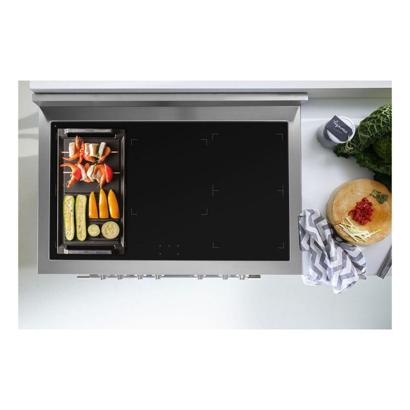 Grille / plaque chauffante en fonte pour cuisinières à induction (noir)