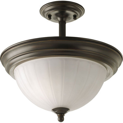 Plafonnier semi-encastré 13,25 po 2 lumières Micadeau