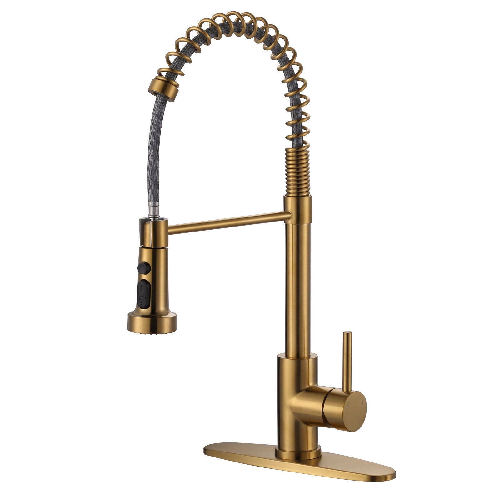 WOWOW Pull Down Single Handle Kitchen Faucet | Wayfair