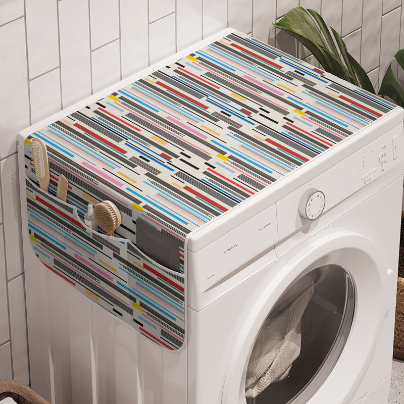 East Urban Home Abstract Washing Machine Organizer Pack of 2 47" x 18.5" Multicolor