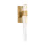 Sean Lavin Lassell 2-light single wall sconce in polished nickel finish with crystal shades-1978679435