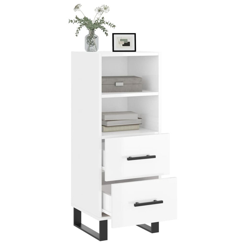 Merette 34.5cm Sideboard, High Gloss White