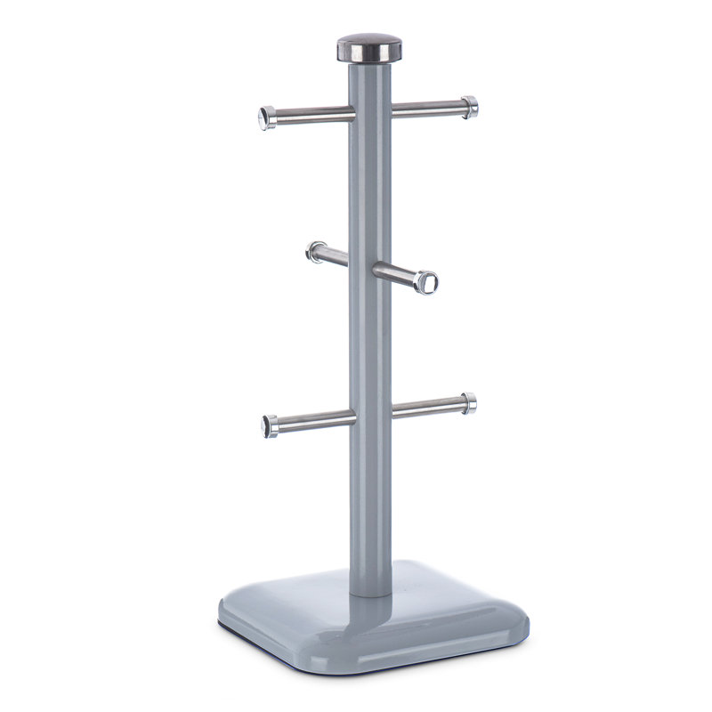 Taurus Mug Tree Towel Holder, Grey