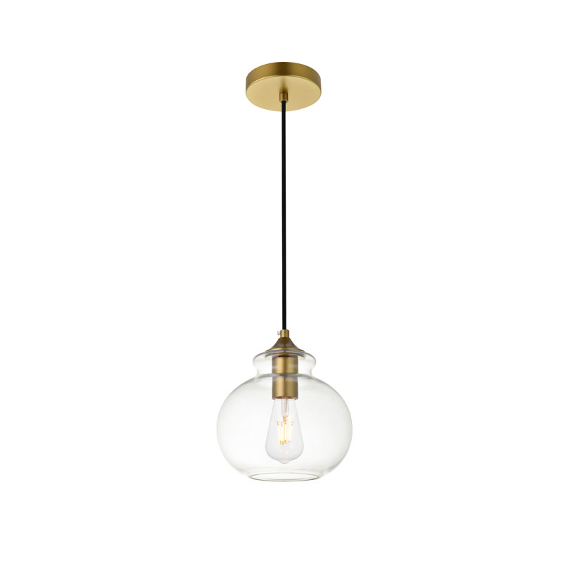 Luminaire suspendu à intensité variable 1 lumière Inola , Laiton