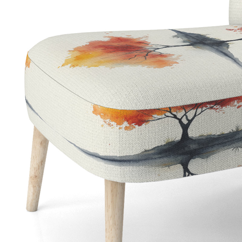 Chaise rembourrée Tree - Chaise d'appoint Abstract Tree Reflection, Side Chair Armless