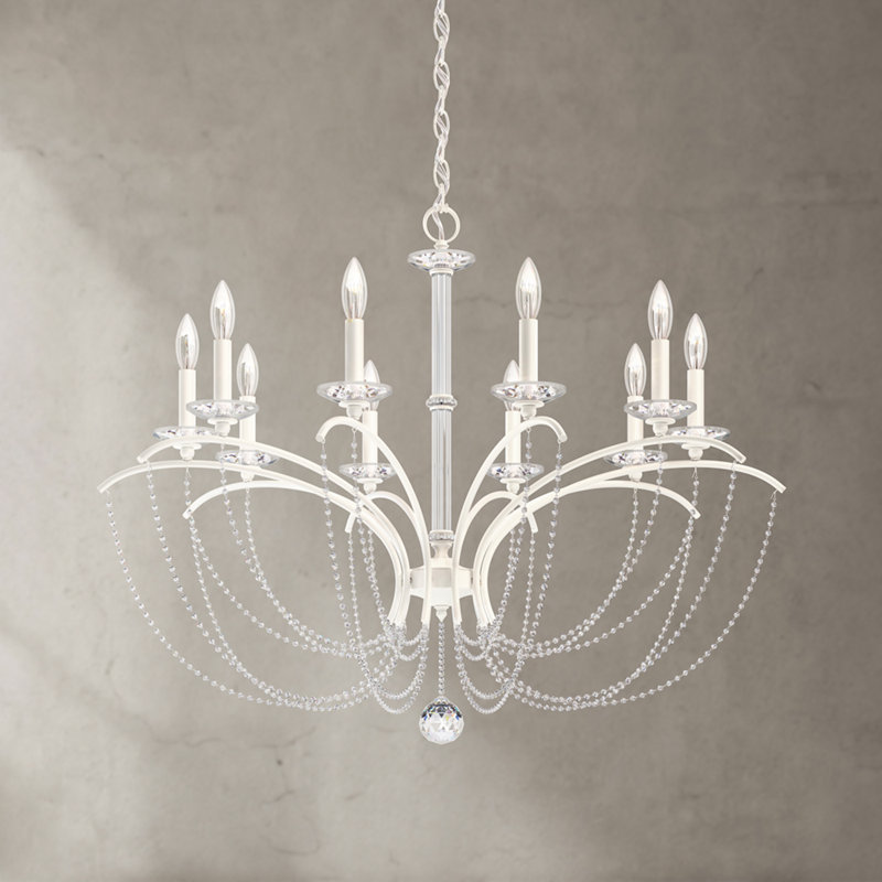 Priscilla 10 - Light Chandelier, Heirloom Gold, Optic Crystal
