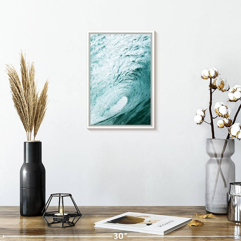 Tube ondulé, 9 po x 13 po, Cadre flottant blanc