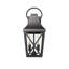 Applique murale d'extérieur imperméable 1 lumière de porche noir mat avec abat-jour en verre transparent pour balcon de patio