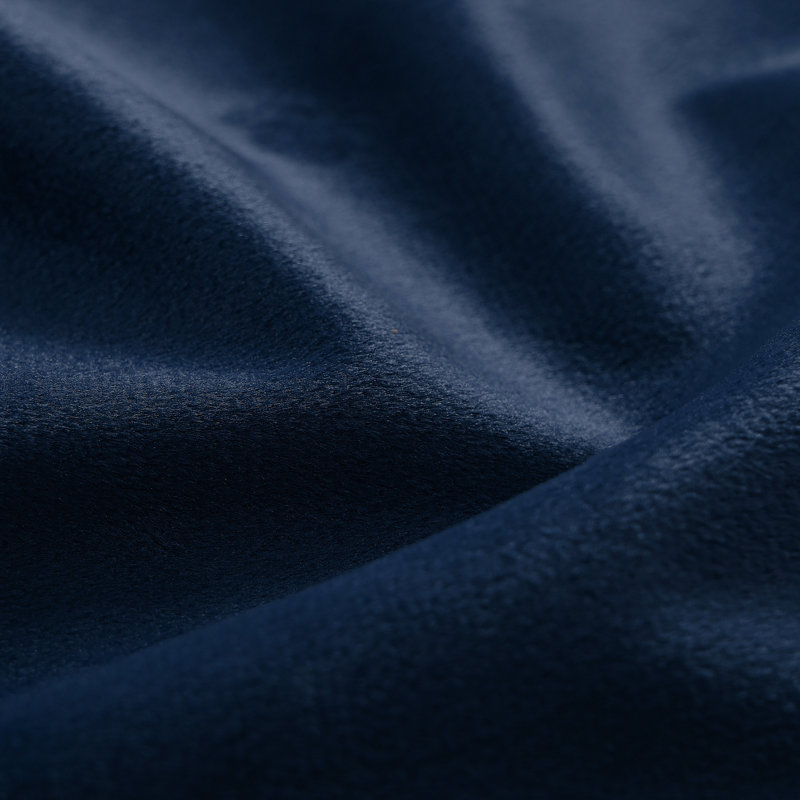 Deavion Velvet Solid Color Metal Grommets Room Darkening Curtain Panels, 42" W x 90" L, Navy