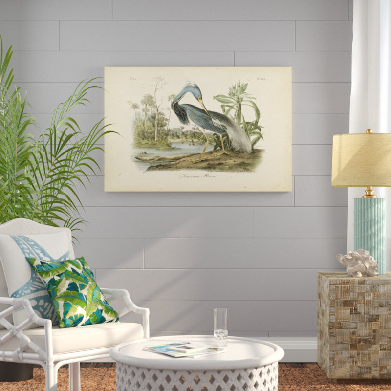 Louisiana Heron, peinture sur toile, H 32 po x l 48 po