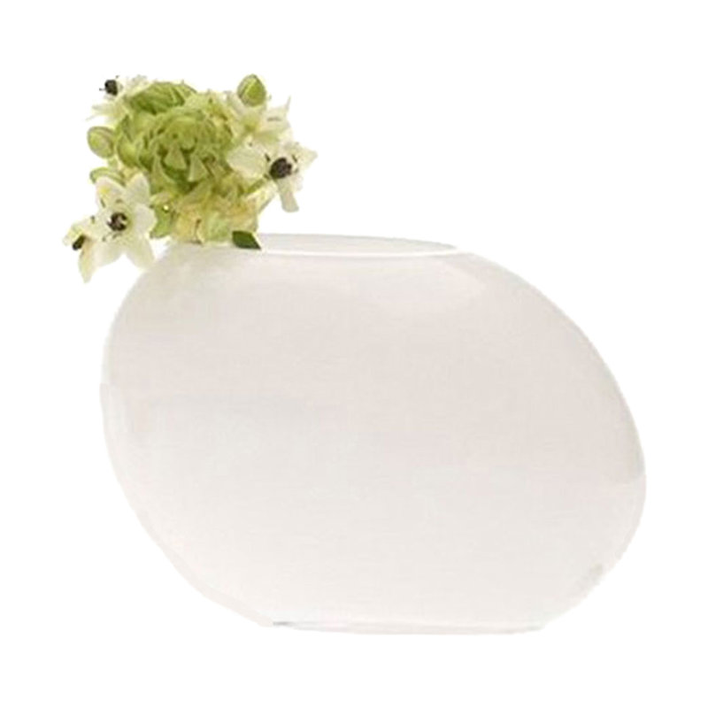 Glass Table Vase, Milk