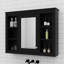 Armoire à pharmacie murale avec miroir, 6 tablettes ouvertes