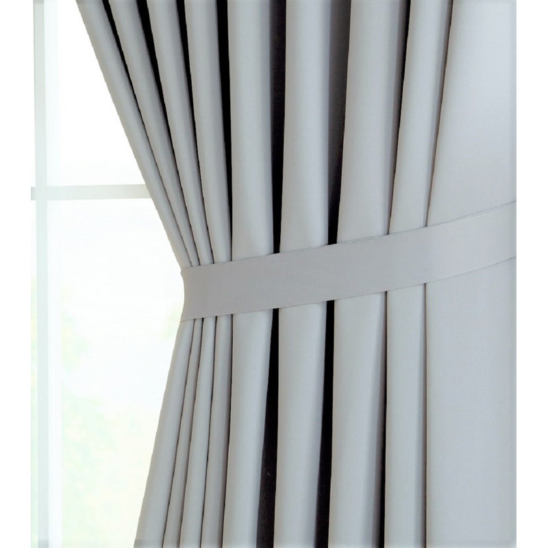 Nicole Pair of 2 Extra Large Silver Grey Room Divider Curtains for Large Windows or Breaking Up Rooms, Light Gray