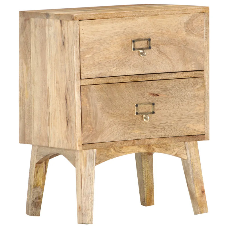 Commer 40cm W Solid Wood Bedside Table
