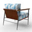 Chaise d'appoint abstraite - Blue Mist-1702197102