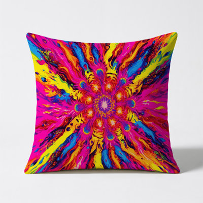 Trance Blaze Indoor And Outdoor Throw Pillow