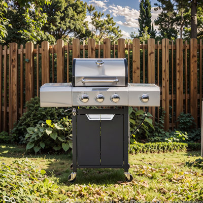 Stainless Steel Outdoor Gas Grill,3+1 Without Cover