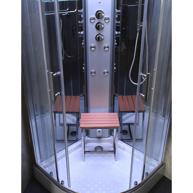 Vidalux SS90 Quadrant Steam Shower Enclosure 900 x 900, Mirror