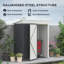 Atlas Lean-To Shed With Adjustable Shelves And Lockable Door