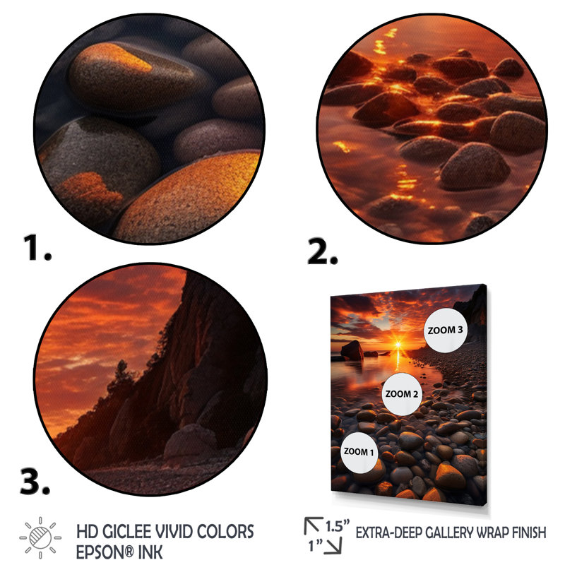 Leeanthony Beach Golden Sands XXVI sur toile, H 40 po x l 30 po x P 1,5 po, Cadre flottant doré