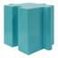 Table de jeu modulaire 3 pièces, 2 convexes et 1 concave, capacité de 200 lb pour les salons et les salons, bleu, facile à nettoyer-636978394