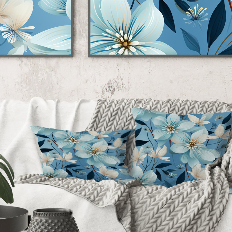 Coussin Blue Coastal Harmony, H 16 po x l 16 po