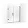 Composed 58-In–58-3/4-In W X 71-1/2-In H Frameless Pivot Shower Door With 3/8-In Crystal Clear Glass And Back-To-Back Vertical Door Pulls