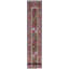 Tapis de couloir en laine noué à la main de style oriental vert / rose / gris 2 pi 4 po x 11 pi 7 po Madea