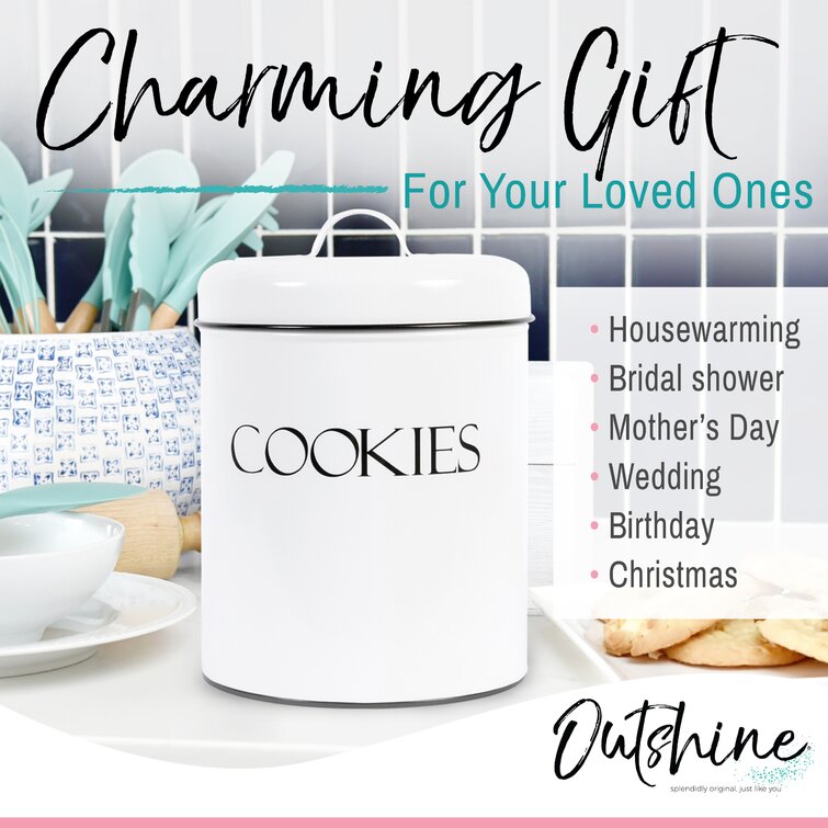 Outshine Co Outshine Vintage Farmhouse Cookie Jar, Airtight Food Storage  Container with Lid for Cookies, Biscuits, Baked Treats, Snacks, Gift for  Housewarming, Birthday, Wedding, Christmas & Reviews