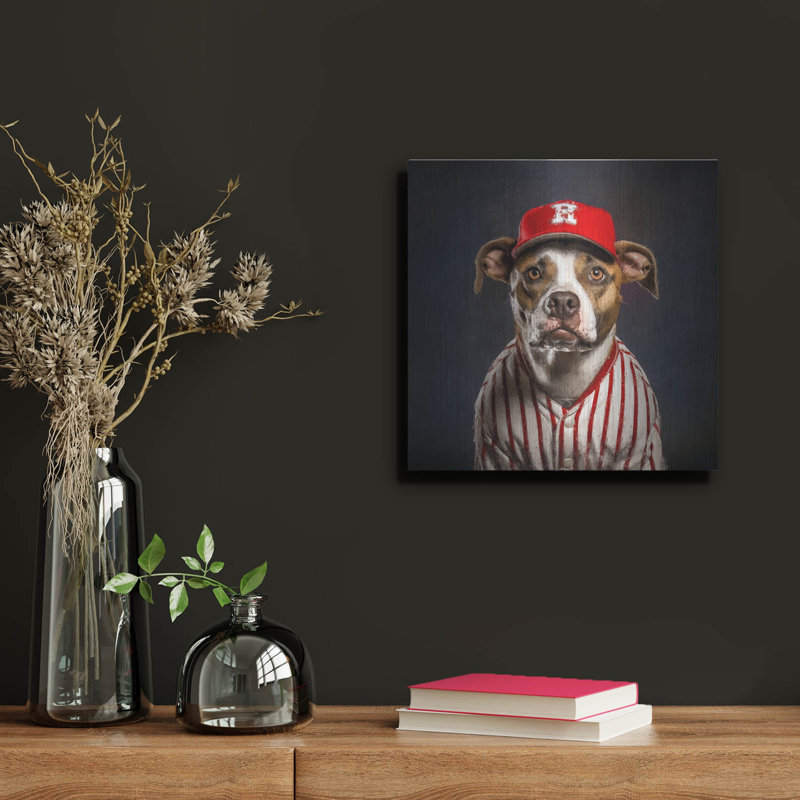 «Baseball 4» par Sean Parnell, art mural en métal, 12 po x 12 po, H 12 po x l 12 po