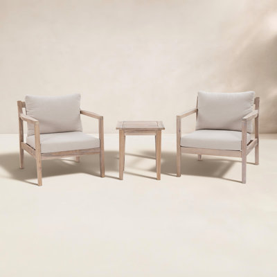 Amina 2-Person Acacia Patio Seating Group