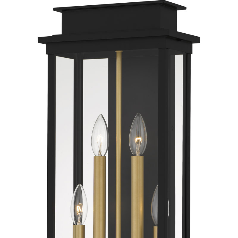 Noelle 2-Light Matte Black Outdoor Wall Lantern