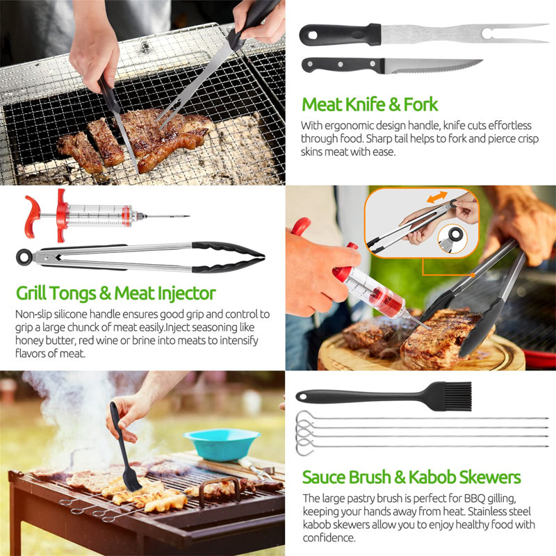 Stainless Steel Non-Stick Grilling Tool Set