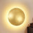 1-Light Gold Foil Transitional Round LED Wall Sconce