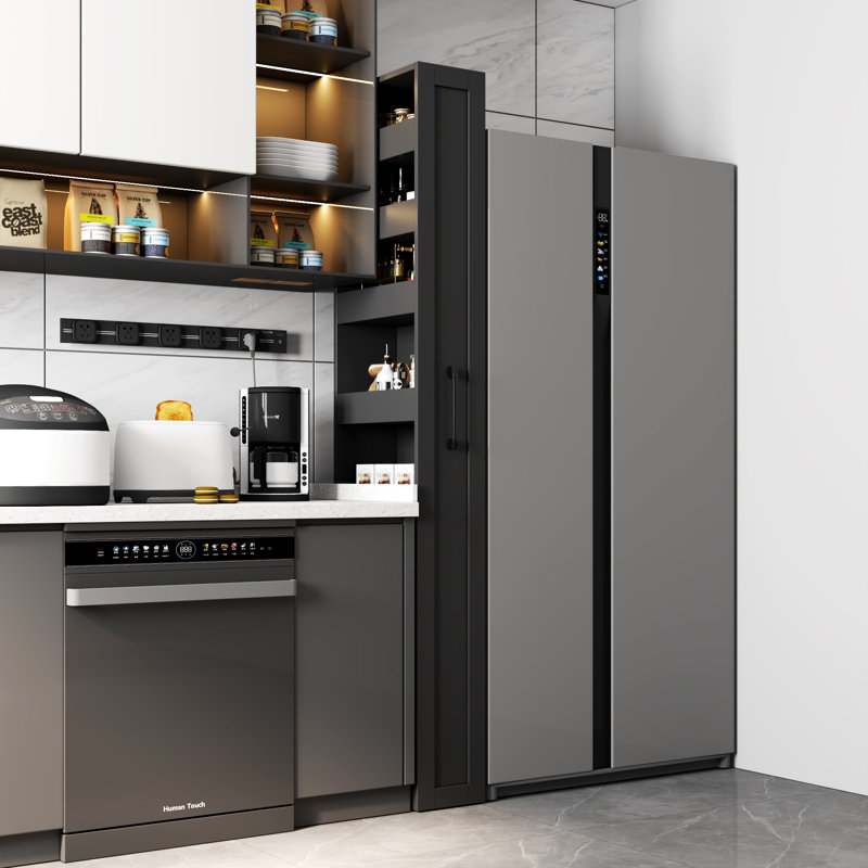  Étagère de rangement coulissante à 7 niveaux, mince organisateur multifonctionnel pour la cuisine, le salon et les espaces étroits, noir