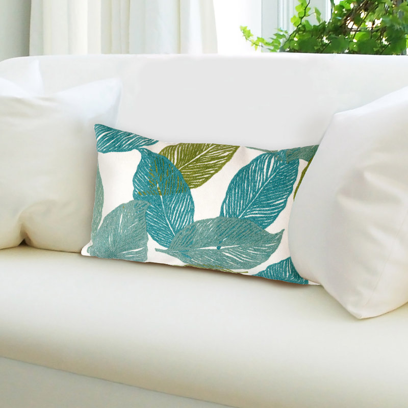  Outdoor Rectangular Pillow Cover & Insert, Aqua