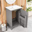 Meuble-lavabo simple autoportant en bois Marsallo avec lavabo en céramique et porte à fermeture en douceur-625990070