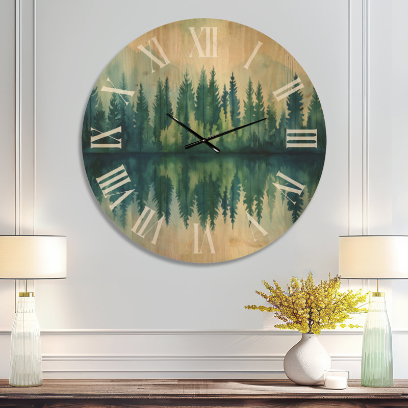Très grande horloge murale Woodland, Oversized