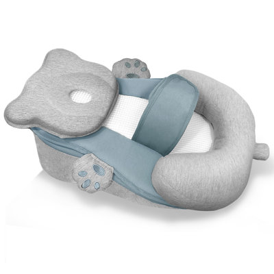 Baby Lounger Pillow, 4-in-1 Detachable Feeding Pillow For Infant Support Cushion, Adjustable Bottle Feeding Pillow