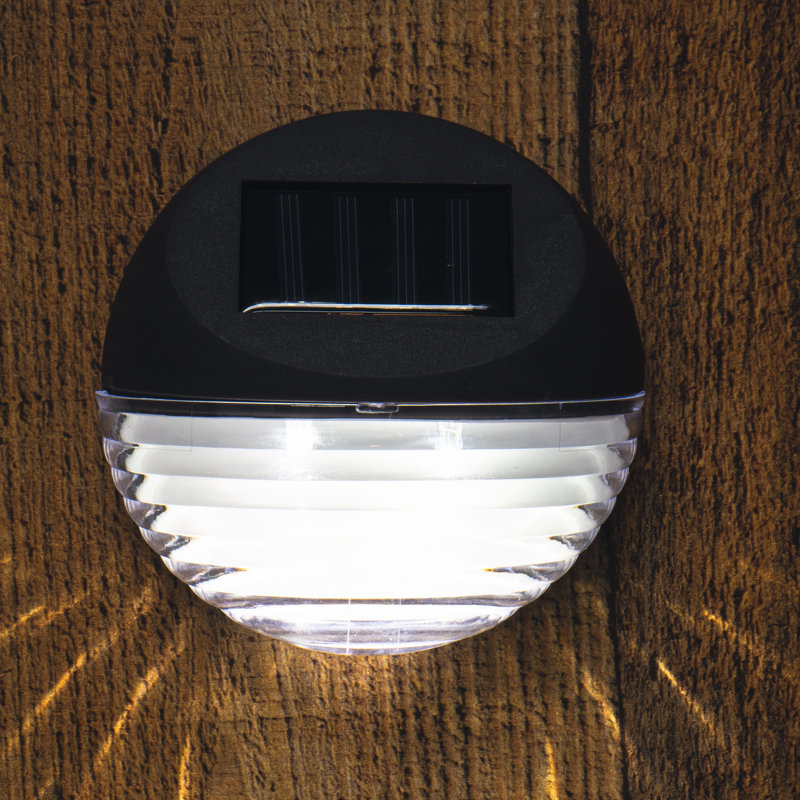 Brown Plastic Solar Powered LED Deck Light Pack, Set of 12