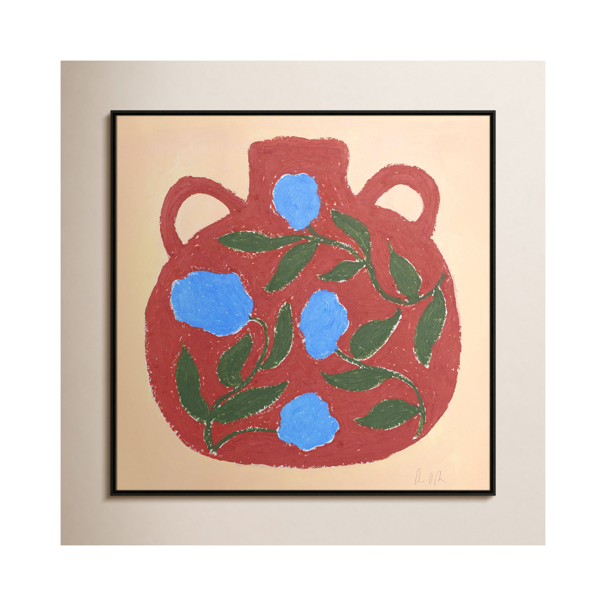 Vase No. 04 Print by Camilla Bergqvist, Espresso, 41.5" H x 41.5" W