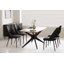 Table de salle à manger rectangulaire en bois manufacturé et solide avec pieds en métal 69,4 po l 69,4 po-1211595211