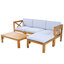 Ensemble de conversation modulaire avec canapé et coussins 5 pièces