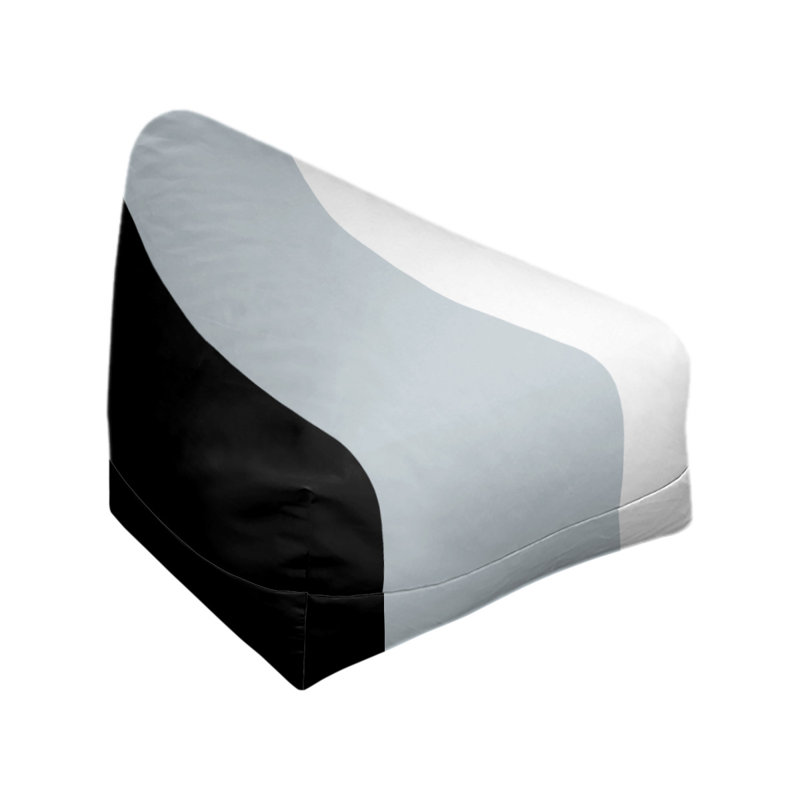 San Antonio Bean Bag Cover, Black/Silver/White, 2" x 27" x 30"