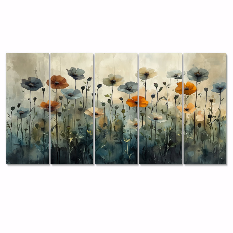 Appaloosa - coquelicots - art mural traditionnel, H 28 po x l 60 po, 5