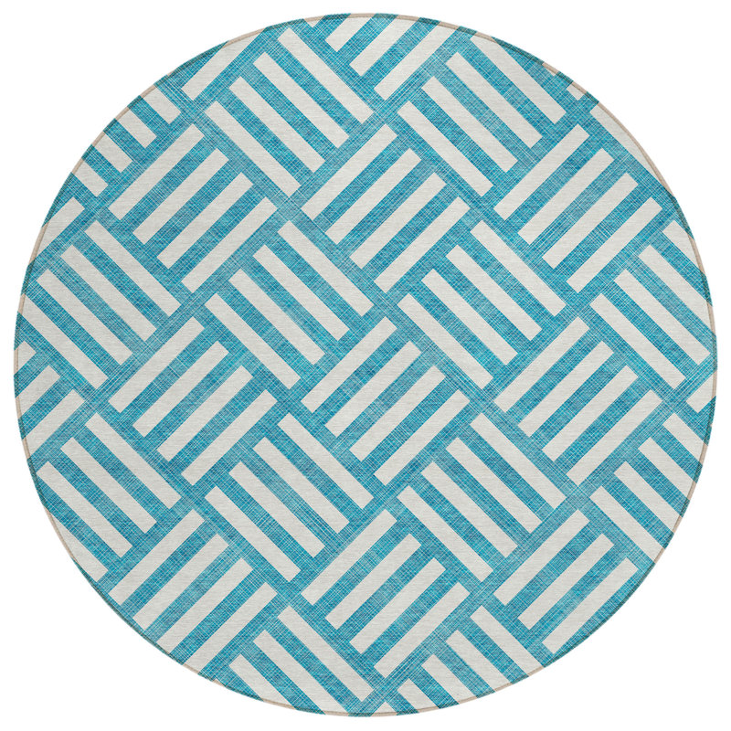 Tapis intérieur / extérieur Loreen avec envers antidérapant, Rond 8 pi