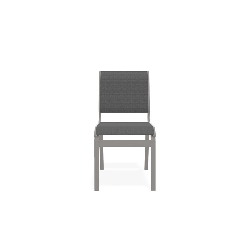 Chaise d'appoint de salle à manger Hiraku, Titane Sunbrella®, Gris chaleureux texturé