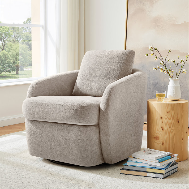 Fauteuil pivotant rembourré 28,7 po , Chameau